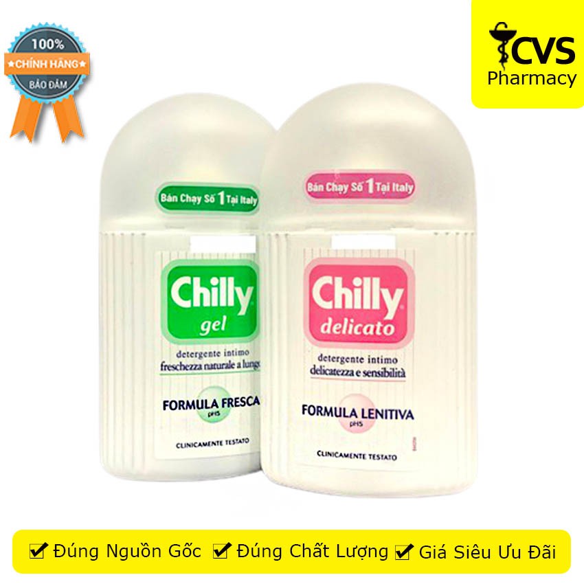 Dung Dịch Vệ Sinh Phụ Nữ CHILLY (200ml) chống mùi hiệu quả, mang lại cảm giác mềm nhẹ &amp; mịn màng