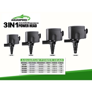 Máy bơm hồ cá cảnh aquaspeed 3in1 rx-705, rx-168b, rx-268b, rx-368b, rx-468b