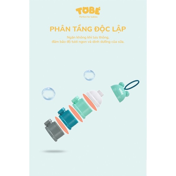 Hộp chia sữa ba tầng ToBé Ricard chính hãng tiện lợi cho mẹ, an toàn cho bé