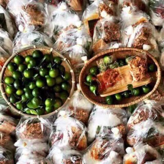 Bánh tráng sa tế hành phi tắc tự trộn thơm ngon