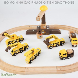 Bộ đồ chơi lắp ráp Robot và các loại phương tiện bằng gỗ (40 chi tiết)