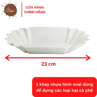 Khay nhựa hình oval dùng để đựng các loại hạt cà phê
