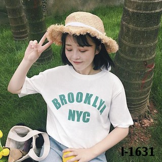 I-1631 thời trang áo thun nữ tay ngắn in brooklya nyc