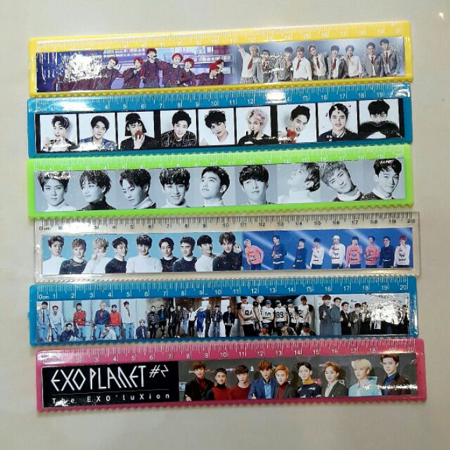 Thước BTS.EXO.BLACK PINK. WANNA ONE.TWICE COMBO 5 cây 50k