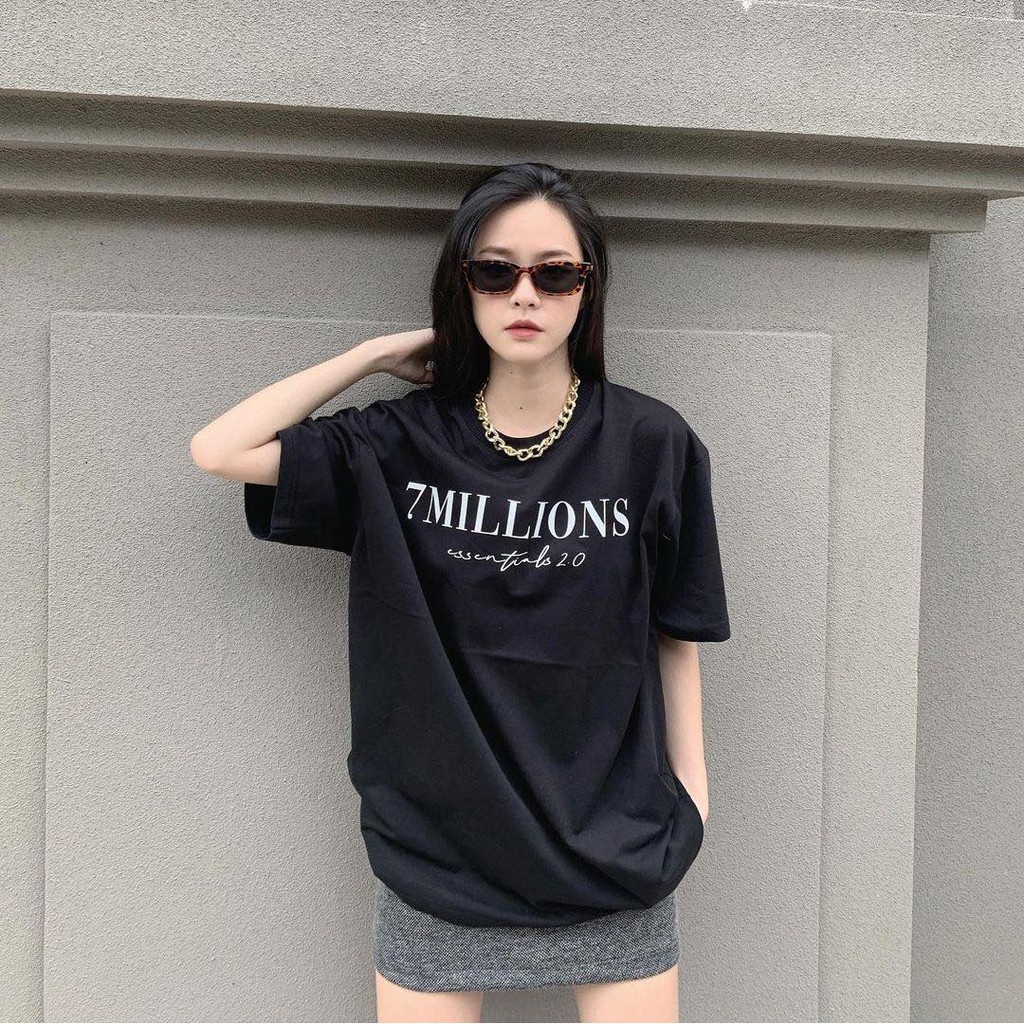 Áo thun form rộng unisex co giãn 4 chiều thấm hút mồ hôi in hình 3 size S M L