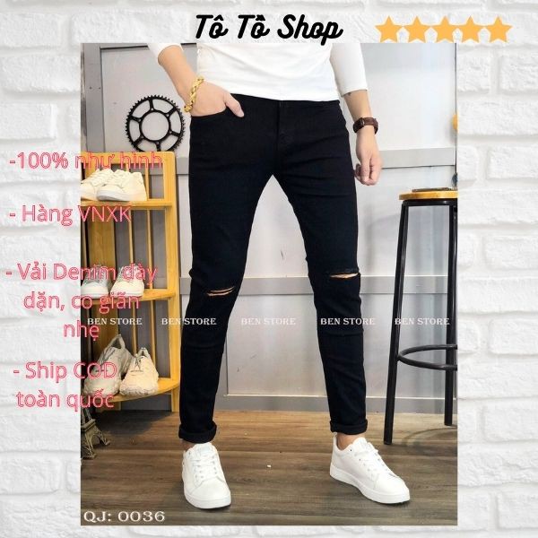 Quần Jean Nam Mẫu Mới ❤️FREESHIP❤️ Quần Bò Nam Chất Liệu Denim Cao Cấp Thời Trang Chuẩn Hàng Shop Tô Tồ Shop - QJNTT39