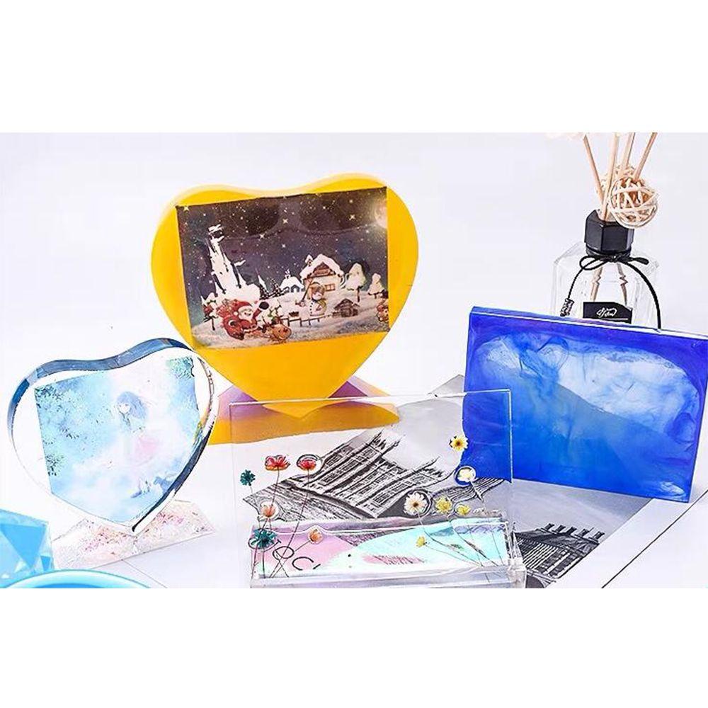 Khuôn Làm Khung Ảnh Bằng Nhựa Resin Trong Suốt Hình Trái Tim DIY 1