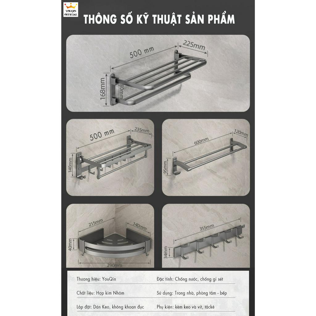 Kệ/Giá Treo Khăn Phòng Tắm Cao Cấp Dán Tường - YouQin M5