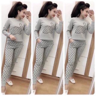 Set bộ dài tay dài thỏ bi siêu xinh