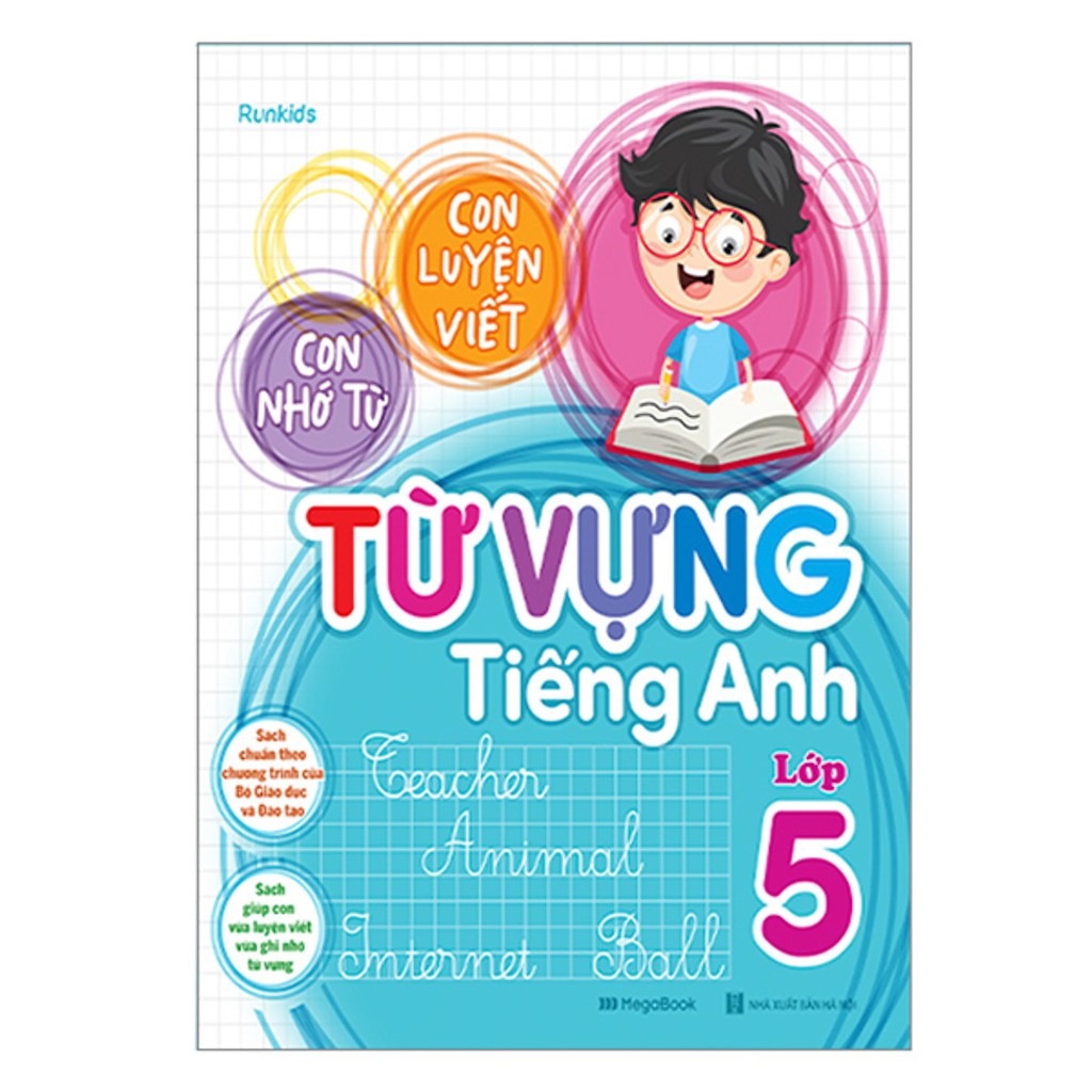 Sách - Con Luyện Viết - Con Nhớ Từ - Từ Vựng Tiếng Anh Lớp 5