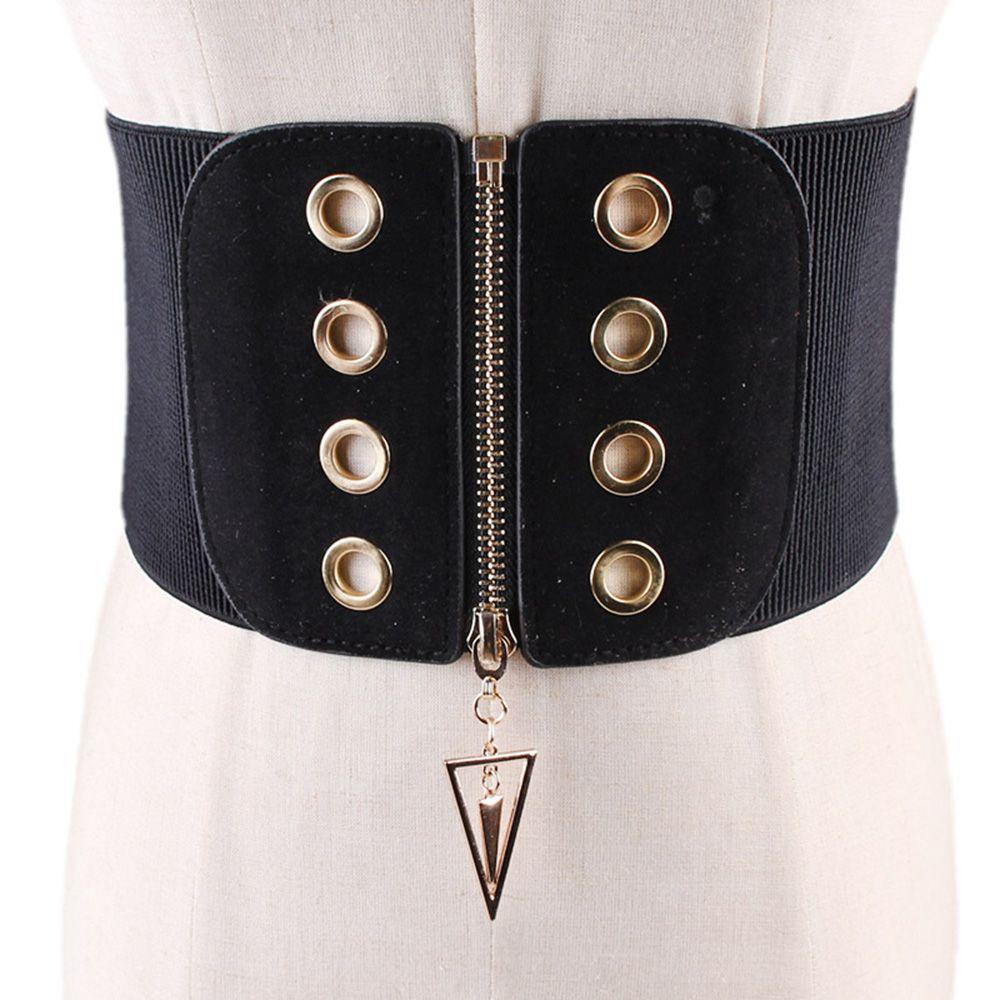 Thắt Lưng Corset Hình Tam Giác Khoét Rỗng Có Khóa Kéo