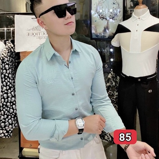 Áo Sơ Mi Nam, Áo Sơ Mi Dài Tay Cao Cấp, Áo Sơ Mi Nam Trơn Vải Đũi Thoáng Mát, Phong Cách Thời Trang DieuLinh Fashion