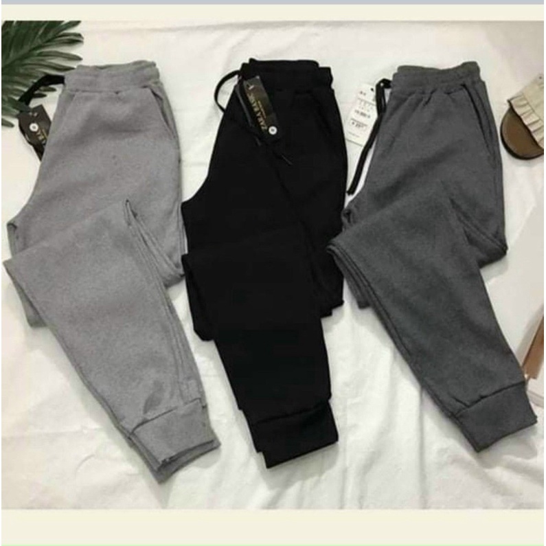 Quần Jogger Nữ Bo Gấu Nỉ Len Tăm Dây Rút Ống Bo Chun