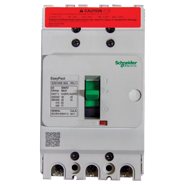 Bộ ngắt mạch MCCB Schneider 3 phase EasyPact EZS100F30 - 380/415V - 16A-20A-25A-32A-40A-50A-63A - 30kA