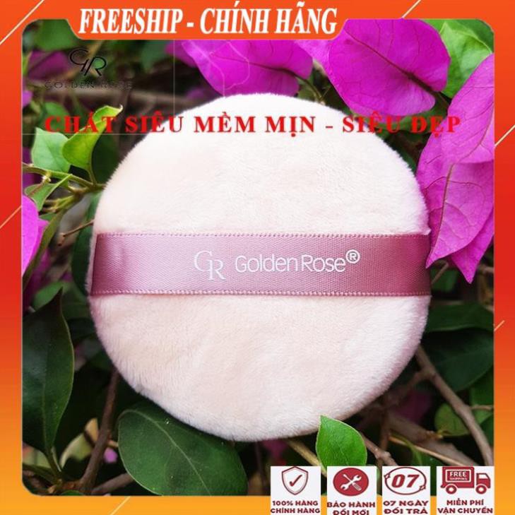 [ FreeShip - SIÊU MỀM MỊN ] Bông dặm phấn phủ, nén, bột siêu mềm mịn/ Bông phấn trang điểm đẹp golden rose