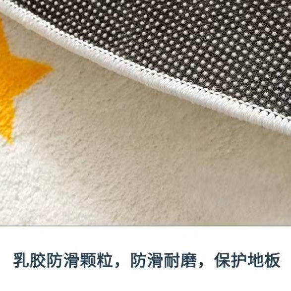 Thảm Lót Sàn Hình Tròn Bằng Vải Cashmere Dày Dặn Không Mùi Chống Rơi Họa Tiết Hoạt Hình Dễ Thương Cho Phòng Ngủ Của Bé