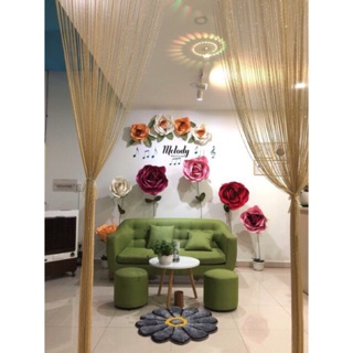 Rèm spa (sợi dù đan kim tuyến) 3mx3m