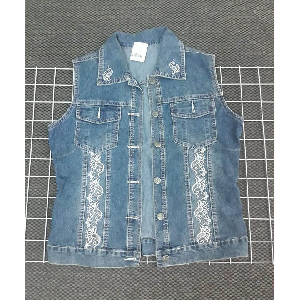 Áo khoác jean nữ cộc tay Hàn Quốc form xinh