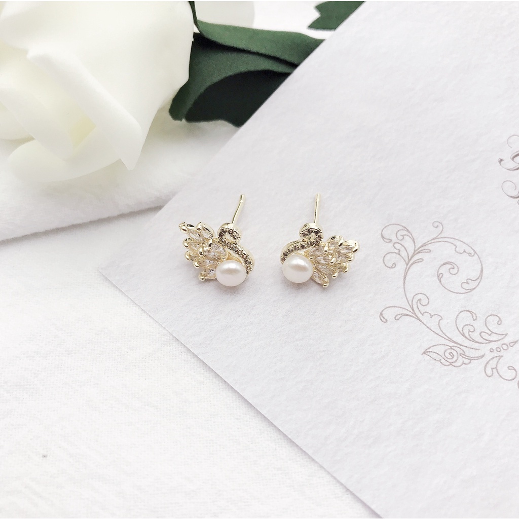 Bông Tai Đính Ngọc Trai Giả Xinh Xắn Thời Trang 2022