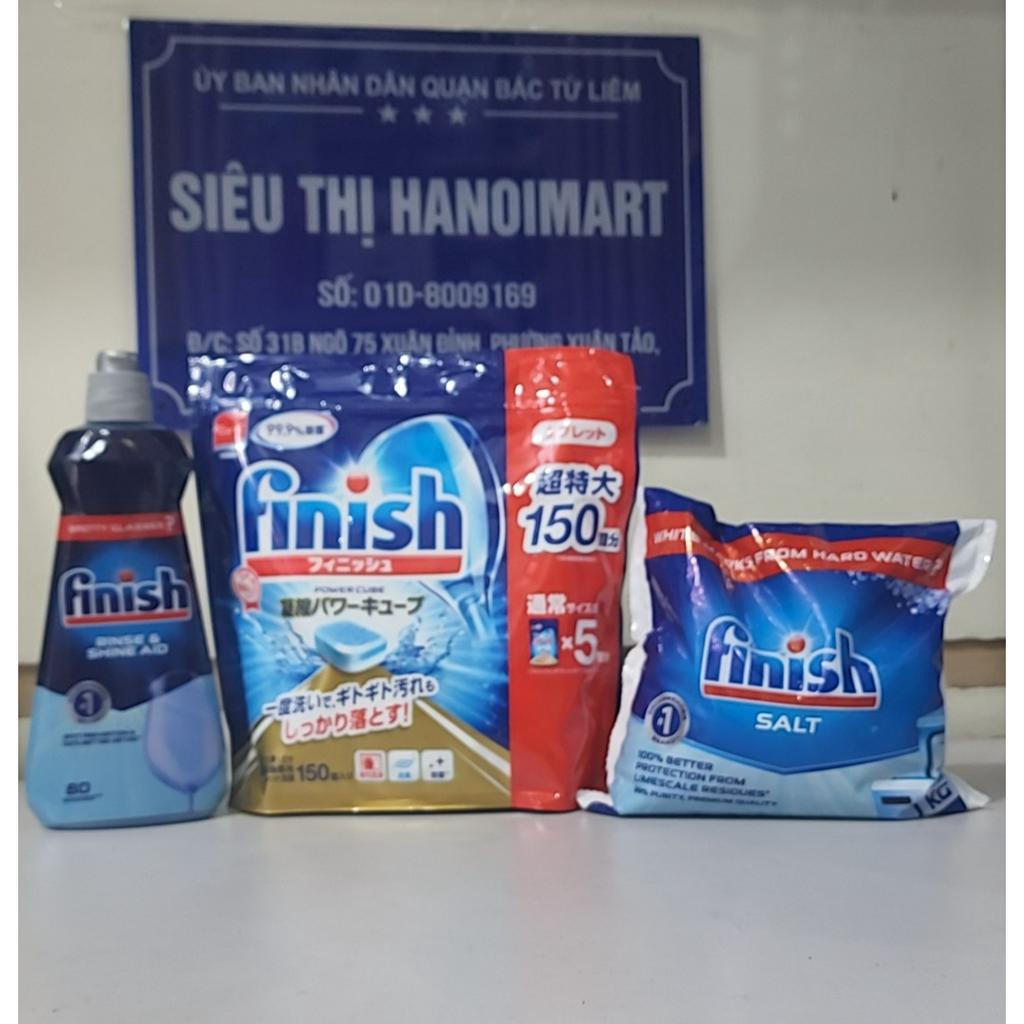 Nước làm bóng bát finish 750ml, dầu bóng finish 800ml, dung dịch trợ xả finish 400ml,  500ml,1150ml dùng cho Máy rửa bát
