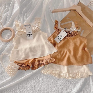 Combo 2 Bộ Đũi Bèo 2 Dây Bé Gái Phối Nơ Ren