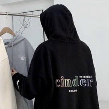 Áo Khoác Nỉ Nữ Dây Khóa Kéo Cinder Vải Nỉ Dày Mịn Nón Lớn Có Dây Rút NEW UNISEX
