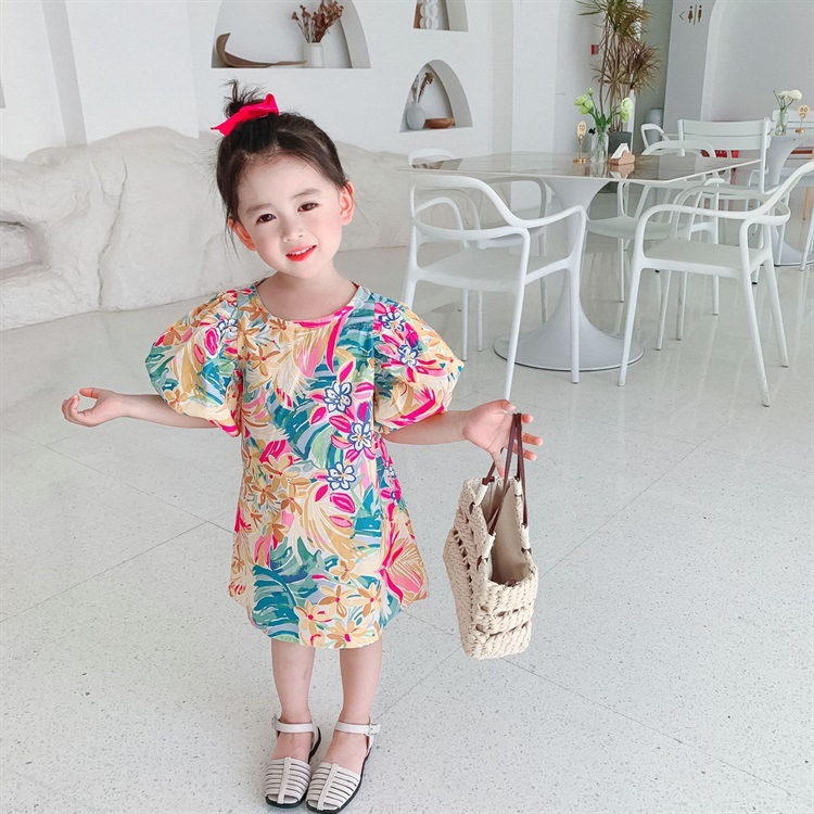 Váy/Đầm Hoa Tay Bồng Sang Chảnh Cho Bé MIhoshop