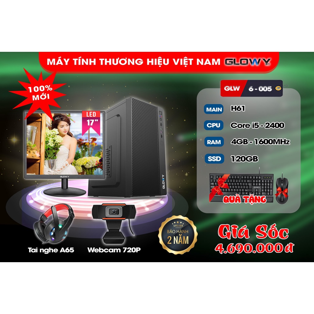 Bộ máy Tính Văn phòng, học tập, chơi game, Giải trí đủ cấu hình - Cam kết Chất lượng - Bảo hành 24 tháng!