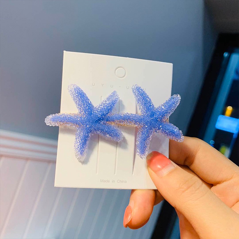 Kẹp Tóc Hình Nơ / Sao Biển Màu Kẹo Lấp Lánh Cho Bé Gái