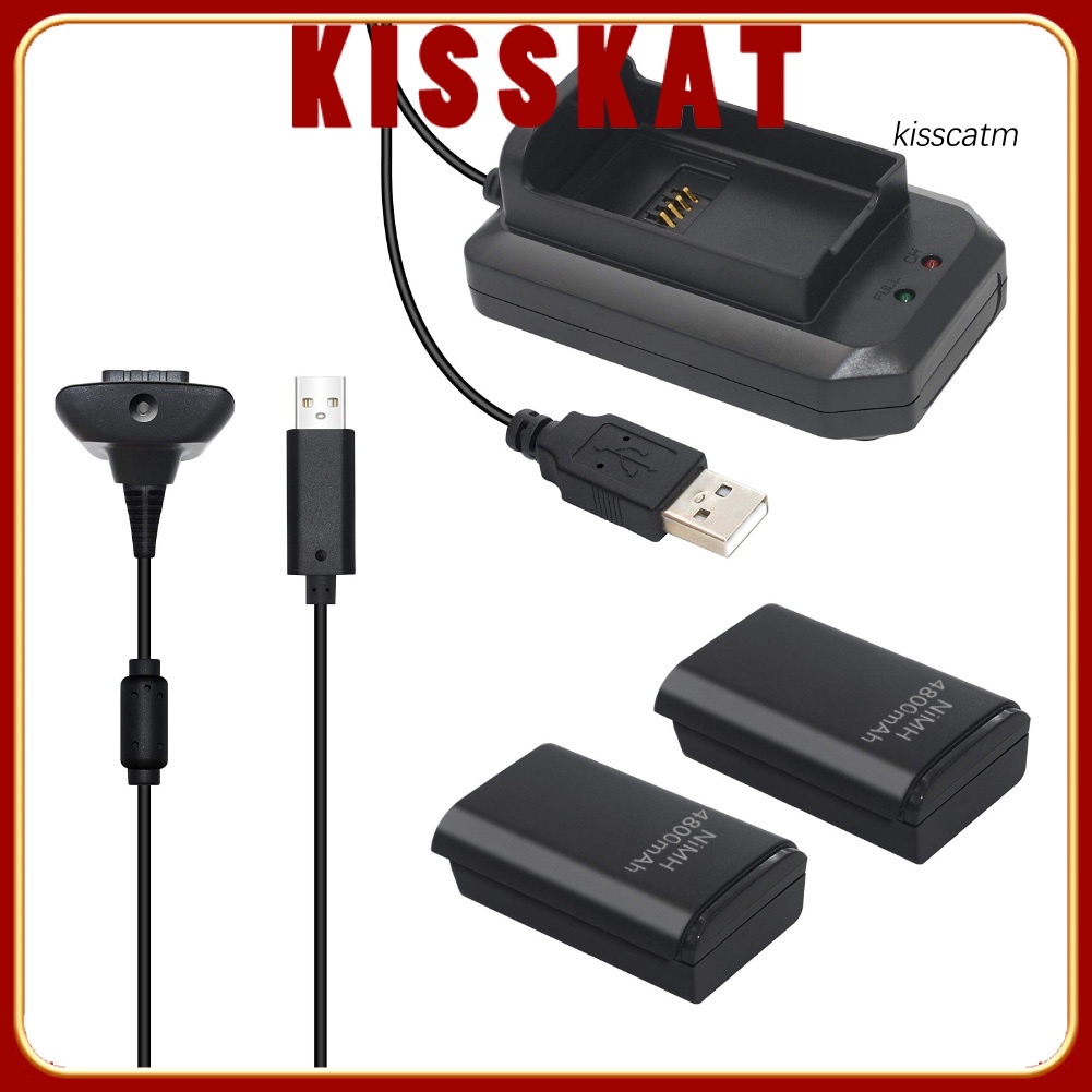 Bộ Sạc Pin Thay Thế Cho Tay Cầm Chơi Game Xbox 360