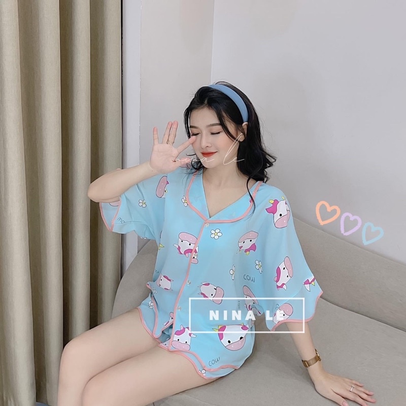 SET đồ bộ đùi viền sóng bèo - 22.Lystore