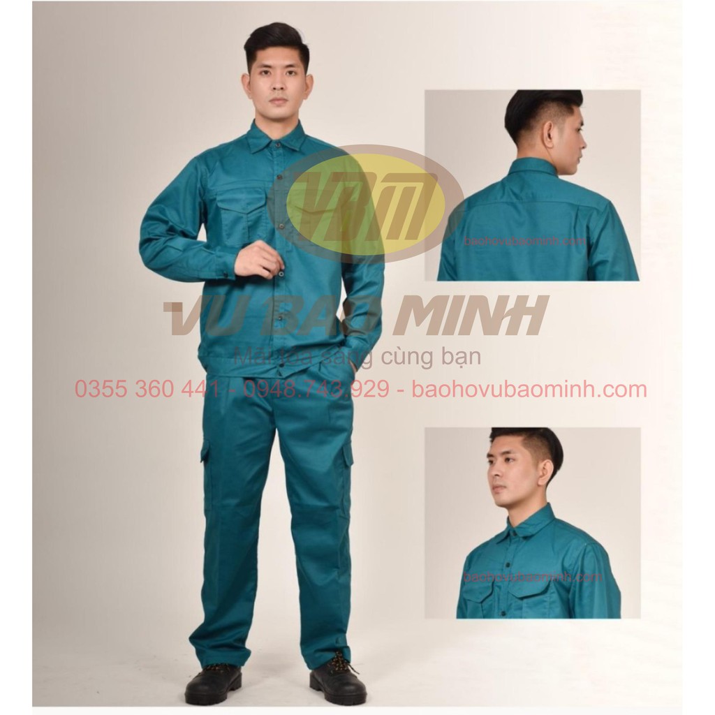 Quần áo bảo hộ lilama vải kaki nam định, quần 6 túi, cơ khí, điện tử, áo sơ mi - QA20- bảo hộ vũ bảo minh 2019