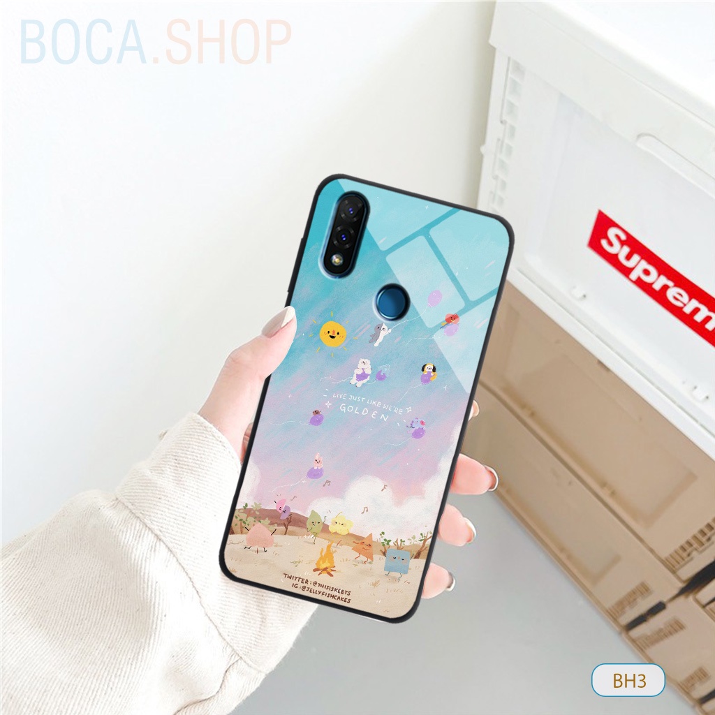 Ốp lưng kính Vsmart Joy 2+/Joy 3 in 3D hình Hoạt Hình Boca