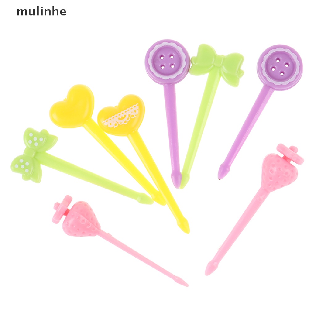 Set 8 Nĩa Ăn Trái Cây / Tráng Miệng / Thức Ăn Tráng Miệng Mini Dành Cho Các Bé