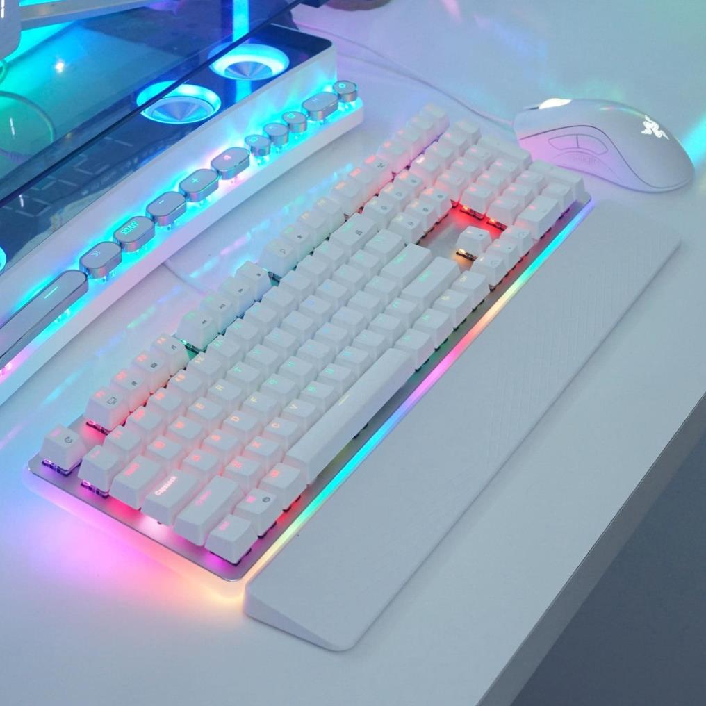 Bàn Phím Cơ, Bàn Phím Gaming, Bàn Phím Chuyên Game RK918 Full LED RGB Bảo Hành 1 năm