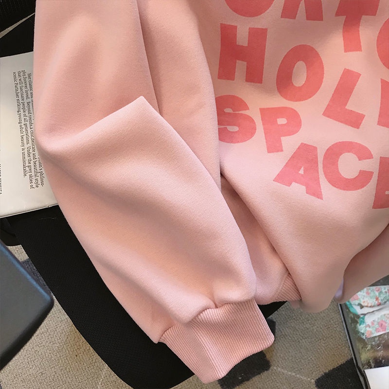 Áo Sweater Cổ Tròn Dáng Rộng In Chữ Thời Trang Mùa Thu Mới Cho Nữ