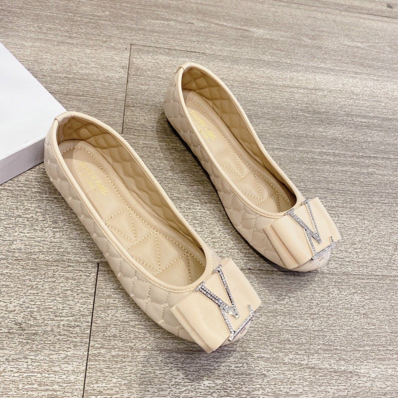 GIÀY BÚP BÊ DA PHỐI KHOÁ L.V ĐÁ MỚI