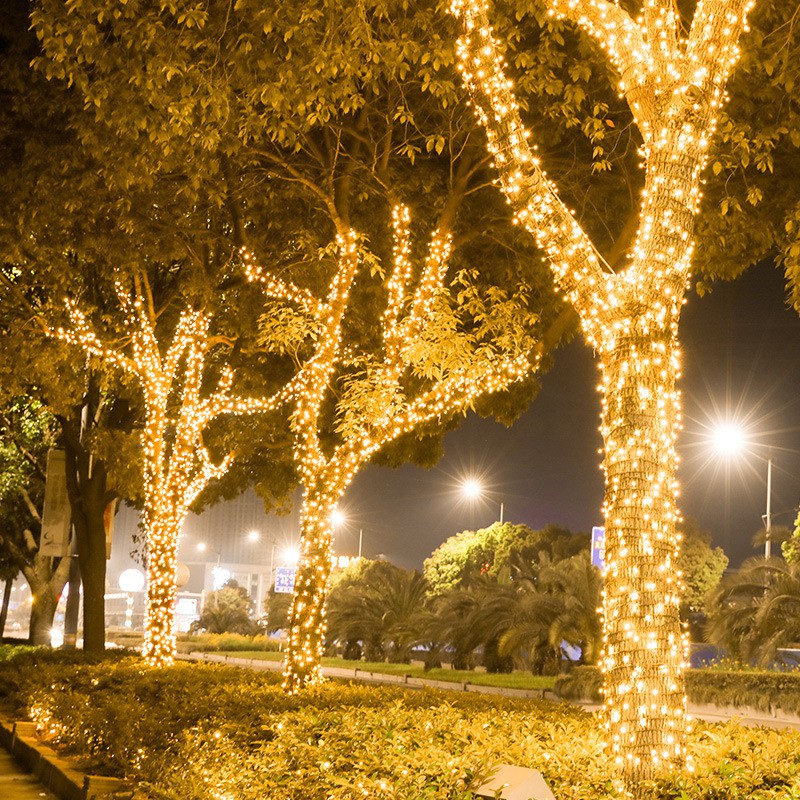 Dây Đèn Led Trang Trí 50M Trắng ⚡𝗖𝗵𝗼̂́𝗻𝗴 𝗧𝗵𝗮̂́𝗺 𝗡𝘂̛𝗼̛́𝗰⚡ Đèn Trang Trí tết, Quán Cà Phê Cuốn Dây Trang Trí Ngoài Trời