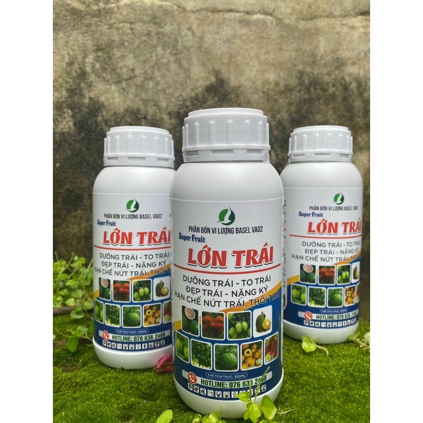 SUPER FRUIT LỚN TRÁI chai 500ml, phân bón lá dưỡng trái, trái to, đẹp trái, thơm ngọt, nặng ký màu sắc đẹp