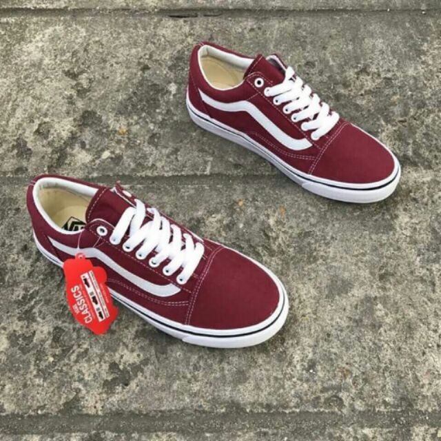 [FULLBOX] Giày old skool đỏ đô hàng vnxk chất đẹp fullsize 36->43 | BigBuy360 - bigbuy360.vn