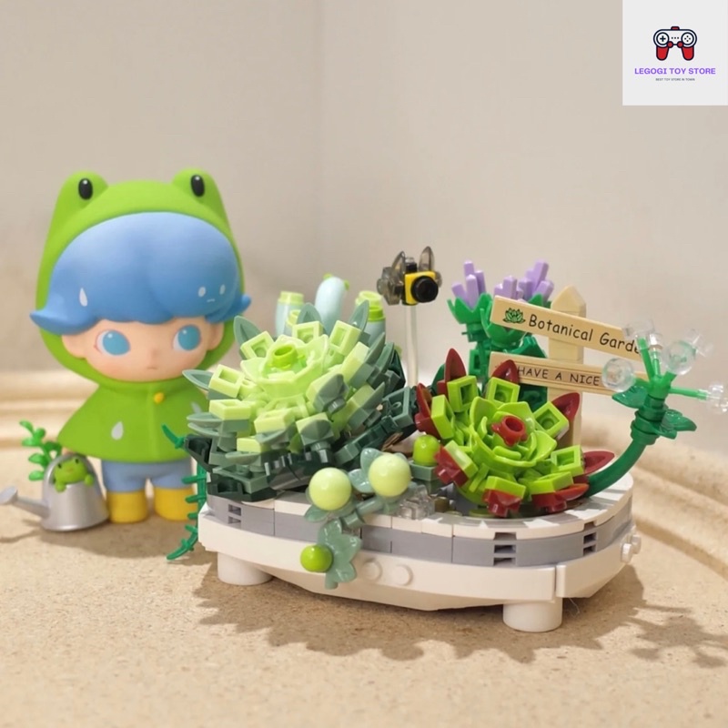 Đồ chơi xếp hình Legogi Sakura & Sen đá Mini Loz mini Hoa Anh Đào trang trí phòng bàn học sáng tạo cho bé