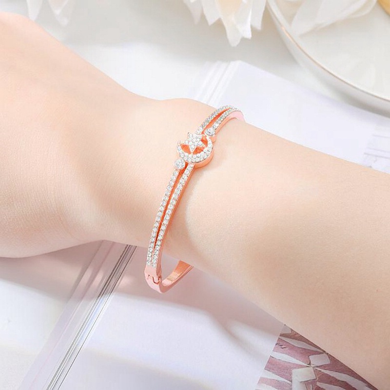 Vòng Tay Đính Đá Zircon Lấp Lánh Dành Cho Nữ