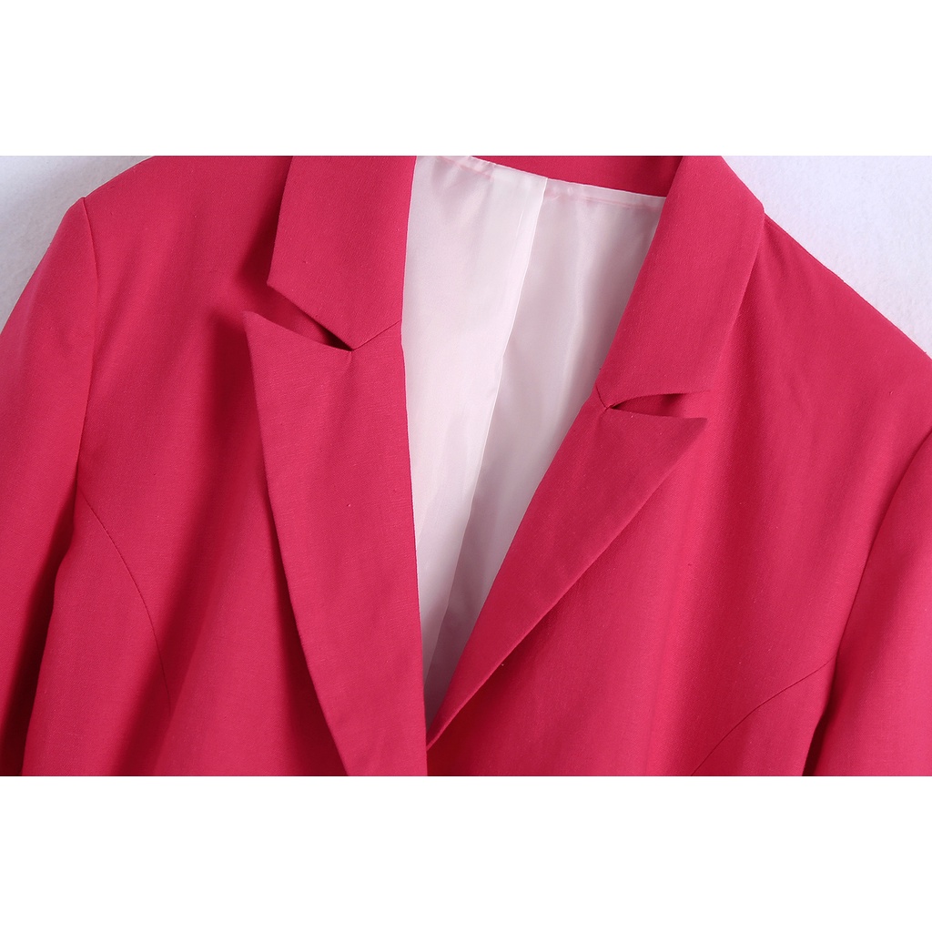 Zara Morocco full tag - Đầm Zara hồng khoét eo thời trang DT9KBG85N10