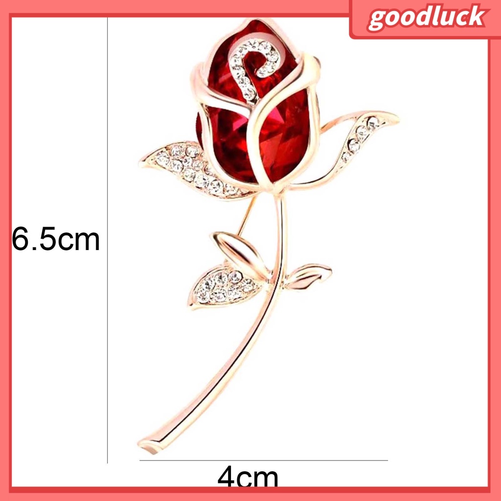 Trâm cài áo hình hoa hồng bằng hợp kim thiết kế thời trang cho nữ