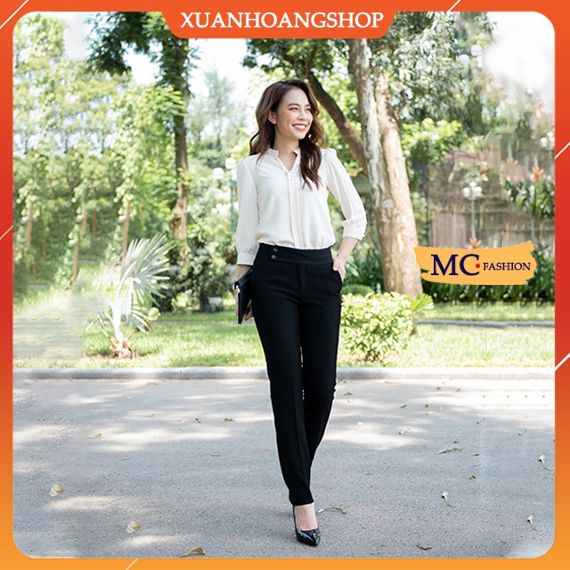 Quần Tây Nữ  Mc Fashion Ống Đứng Đẹp, Lưng Cao, Kiểu Âu Phục Nữ Công Sở,Có 2 Màu ( Xanh Tím Than, Đen ) Q0285 | BigBuy360 - bigbuy360.vn