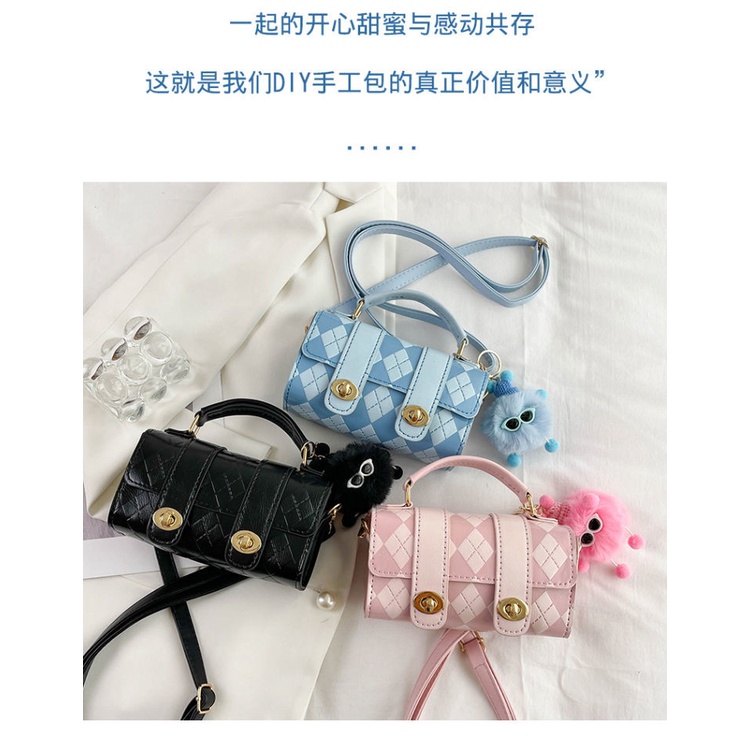[DIY tự làm] Túi dệt handmade tự làm, túi chất liệu tự làm, túi đeo chéo một vai hình thoi mới 2022, túi làm bằng tay cho bạn gái