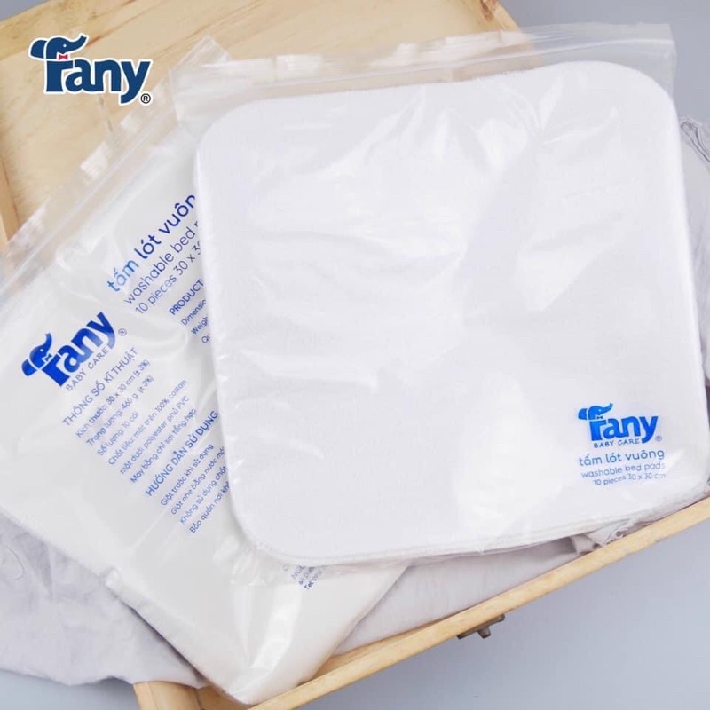 Tấm khăn lót chống thấm nhựa dẻo giặt máy Fany cao cấp 10 cái