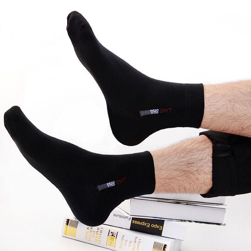 Hộp 6 Đôi Vớ, Tất Cao Cổ Chất Liệu 100% Cotton, Chống Hôi -Thoáng Khí - Thông hơi - Thấm Mồ Hôi