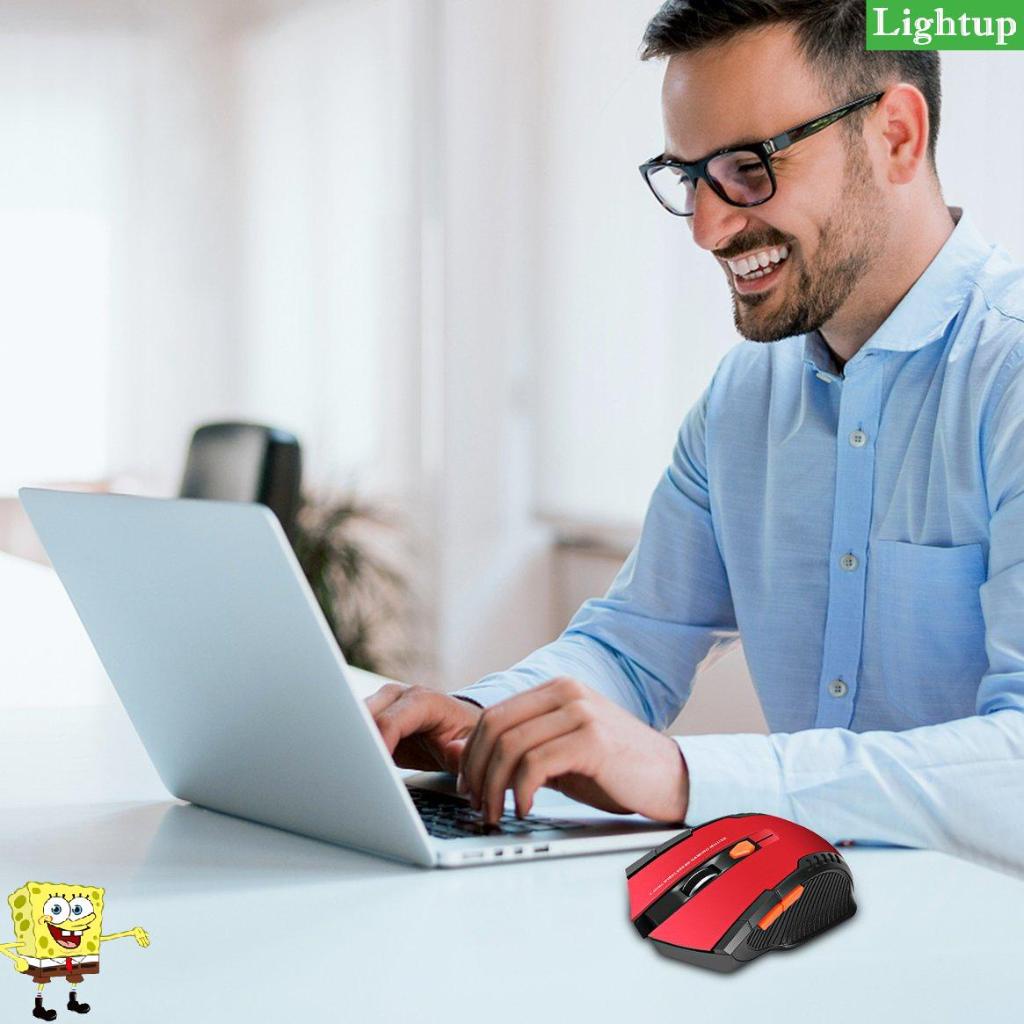 Chuột không dây 2.4Ghz 1600DPI Mini Optical Gaming Mouses Máy tính xách tay công thái học