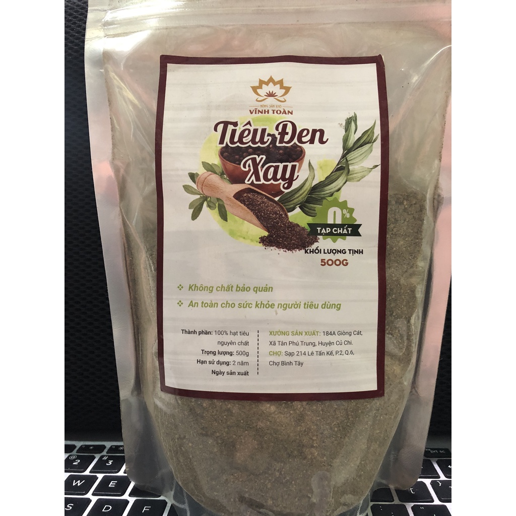 Tiêu đen xay nguyên chất 100% (500g)